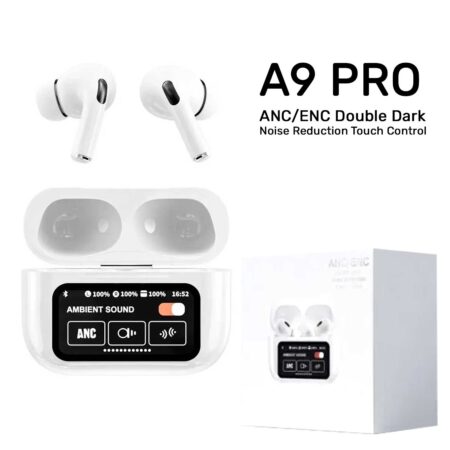 WHITE NEW A9 PRO APPLE AIRPODS ANC/ENC ZHONGKELQNXUN