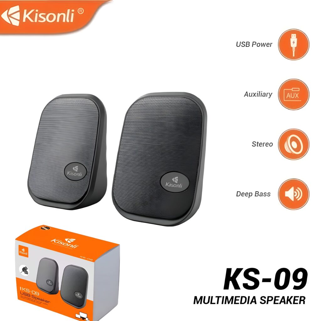 Kisonli Ks-09 Fashionable 2 Inch Audio Speakers For Pc Or Laptop