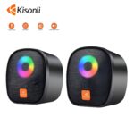 Kisonli X11 Rgb Gamer Pc Mini Usb Speaker With 6w Power