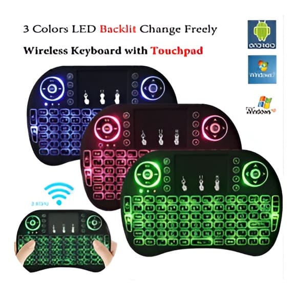 RF500 Mini Wireless Keyboard & Mouse with 3-Color Backlight