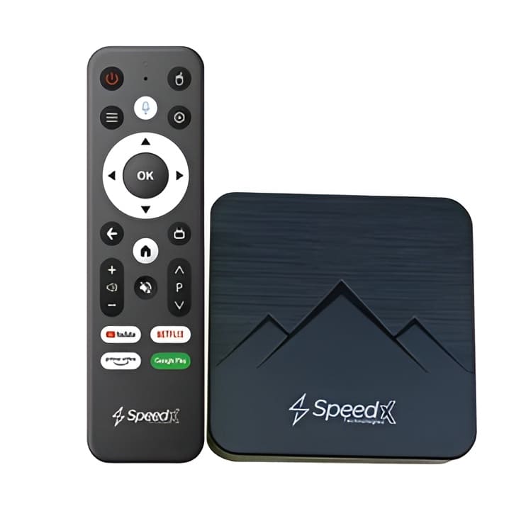 SpeedX W30 Plus Android TV Box Dual WiFi 4K 60FPS with Air Mouse & Voice