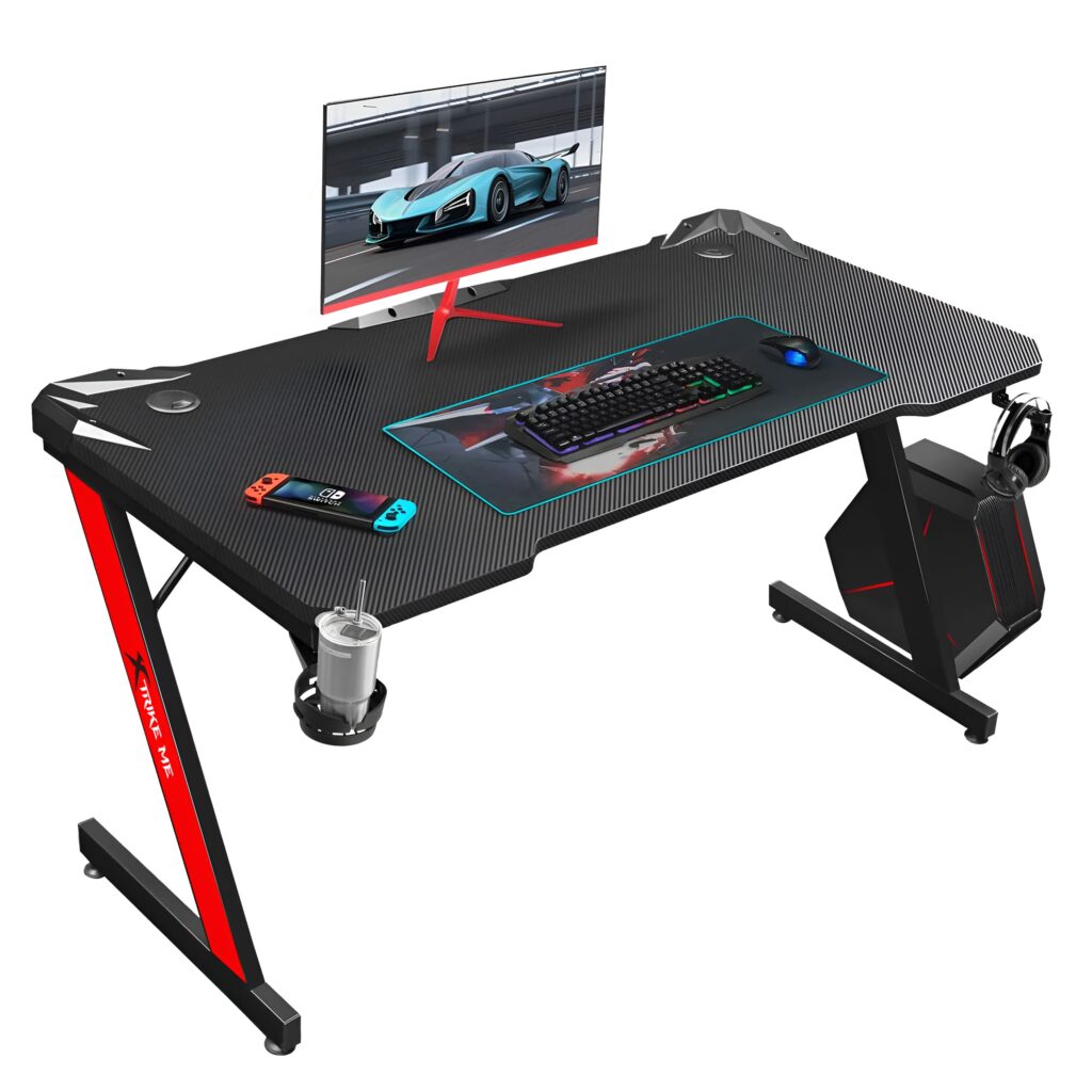 Xtrike Me DK-02 Ergonomic Gaming Computer Desk with Headphone Slot