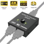 HDMI Bi-Direction Dual Function Switch and HDMI Splitter 4K Support