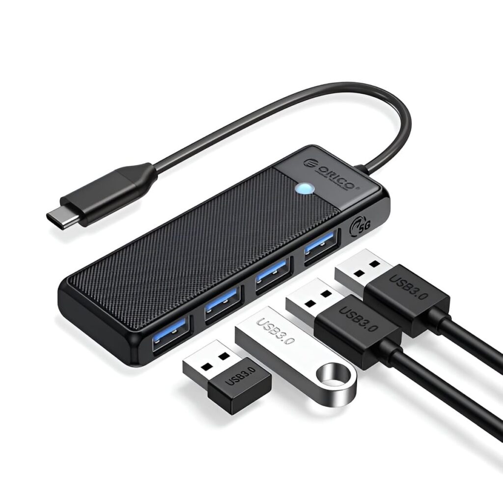 Orico Type-C to USB Hub 3.0 4 Ports PAPW4A-C3-015-BK-EP Black