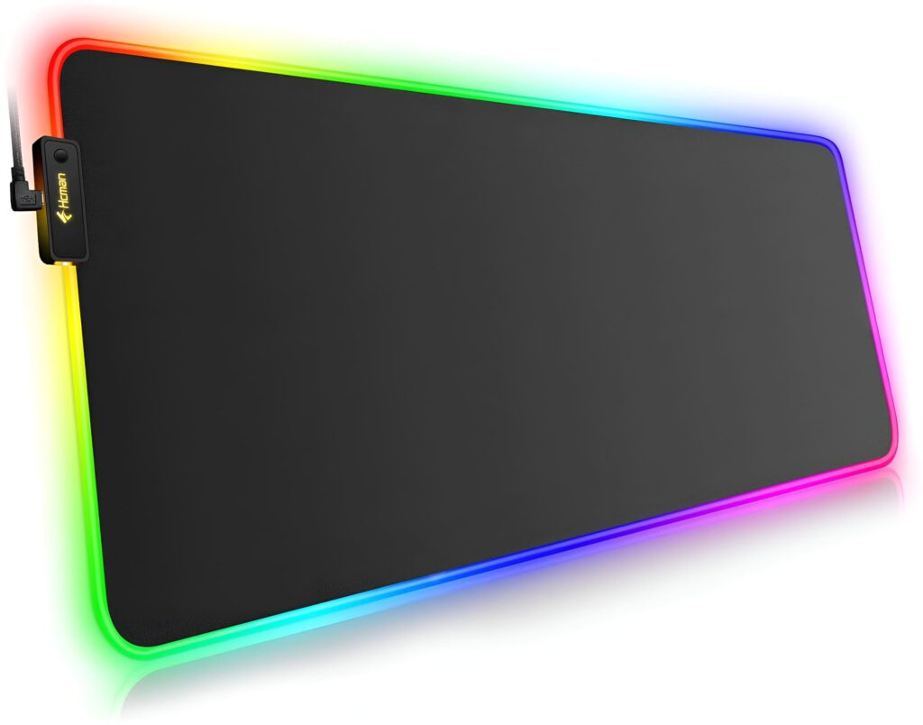 RGB Gaming Mouse Pad Large 800x300x4mm LED Mousepad with Non-Slip Rubber Base