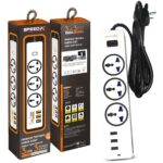 Speed-X 303PU Premium Portable Power Strip 3 Socket + 3 USB Ports 2m Cable