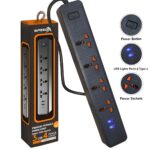 Speed-X 403PU Premium Portable Power Strip 25000W 4 Socket + 3 USB Ports 2m Cable