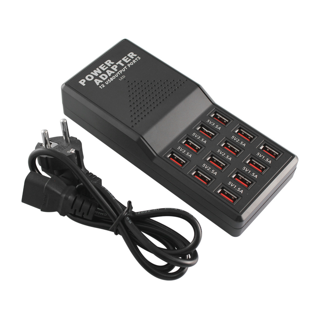 W858 12-Port USB Fast Charging Hub 12A