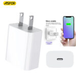 Aspor A801 Fast Charger US Pin Quick Charge Mobile Power Adapter (20W)