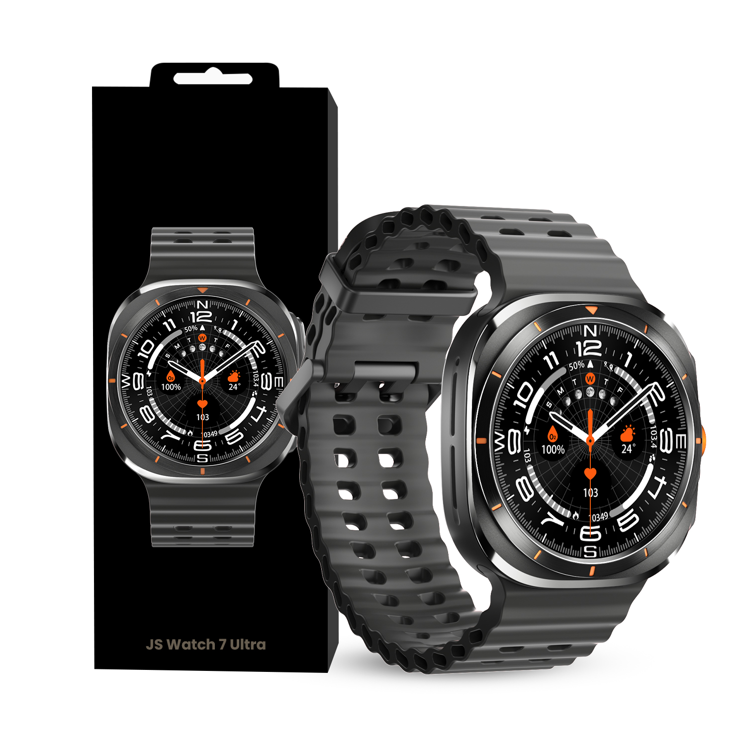 JS Watch7 Ultra AMOLED Display IP68 Waterproof Smart Watch - Image 1