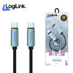 LogiLink Type-C to Type-C Nylon Fast Charging Cable (1m)