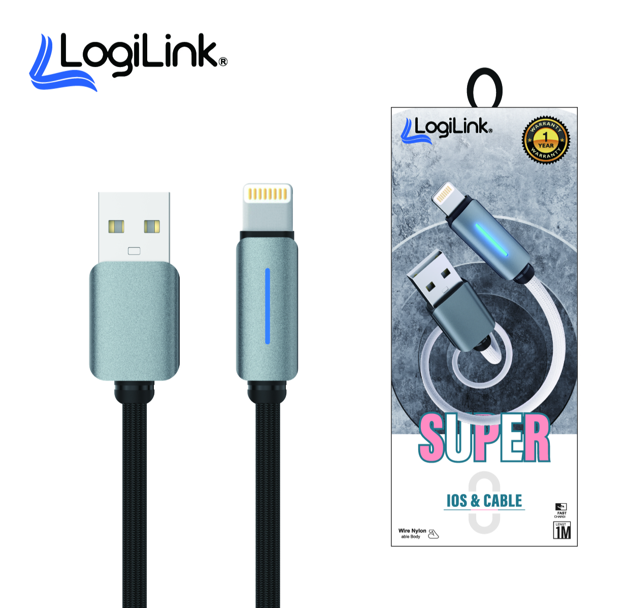 logilink_usb_to_lightning_nylon_fast_charging_data_cable_1m_black1726314486.jpg LogiLink USB to Lightning Nylon Fast Charging Cable (1m) - Image 1
