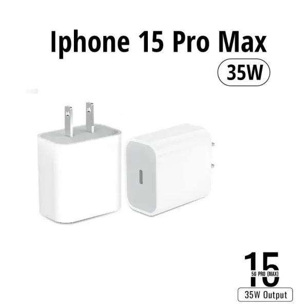 Iphone 15 Pro Max 2 Pin (us Pin) 35w Usb-c Power Adapter (without Packing) Iphone 15 Pro Max 2 Pin (us Pin) 35w Usb-c Power Adapter (without Packing)