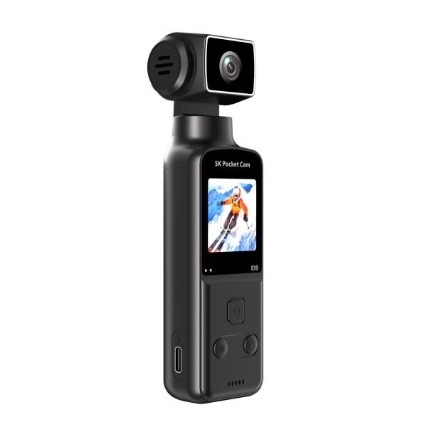 K1 Pocket 5K HD WiFi Handheld Action Camera 270° Rotatable for Sports & Vlogging
