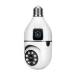 SPEED-X SP-E28-2 DUAL LENS BULB CAMERA 1080P WIFI PANORAMIC NIGHT VISION MOTION DETECTION WITH V380 PRO APP