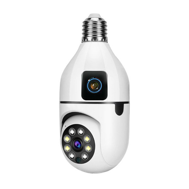 SPEED-X SP-E28-2 DUAL LENS BULB CAMERA 1080P WIFI PANORAMIC NIGHT VISION MOTION DETECTION WITH V380 PRO APP