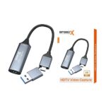 SPEED-X SP-VC07A Video Capture 2-in-1 USB A C to HDMI Connector