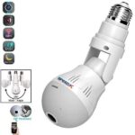 WiFi Flexible Light Bulb Camera 1080P HD Wireless 360 Degree Panoramic Infrared Night Vision WITH V380 APP