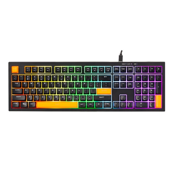 XTRIKE ME KB-512 BK 108-Key Wired Mechanical Feel USB-C Keyboard