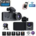 Y15 3-CHANNELS WIFI DASH CAM 1080P HD NIGHT VISION REVERSE CAMERA WITH PARKING MONITOR