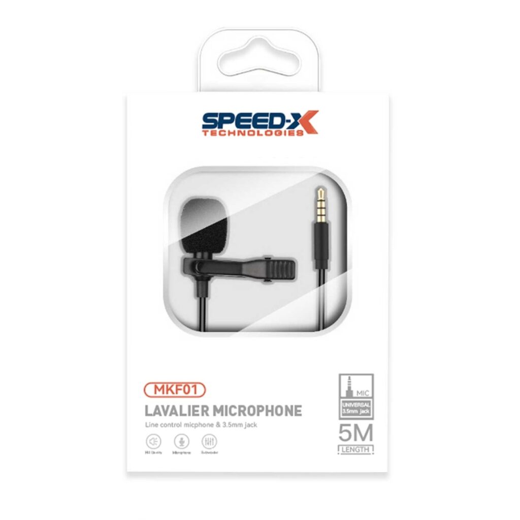 SPEED-X MKF01 5M Lavalier Microphone 3.5mm Jack