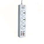 Speed-X 303pu Premium Portable Power Strip 3socket+3usb Port CABEL LENGTH 2M