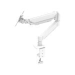 XTRIEK-ME HT-20 HEAVY DUTY ADJUSTABLE DESK MOUNT SINGLE MONITOR ARM WHITE