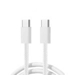 S-A45 Ben Series Braided 60W Fast Charging Data Cable (Type-C To Type-C) White